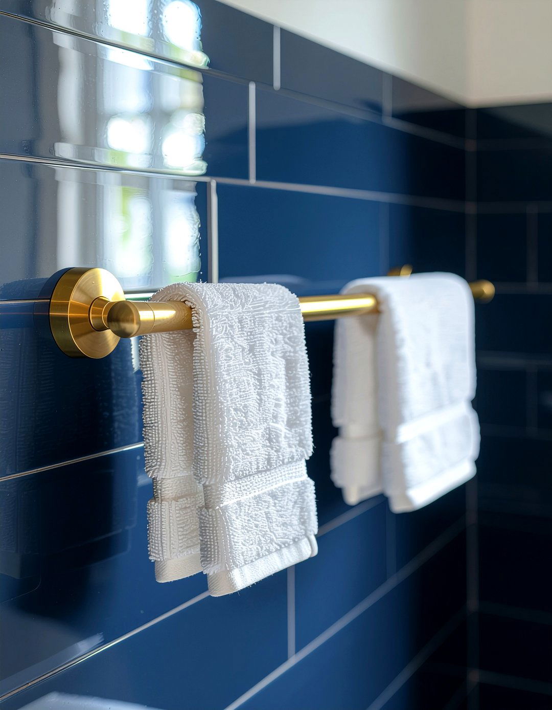 Brushed Gold Towel Bar - 30 bathroom hardware ideas