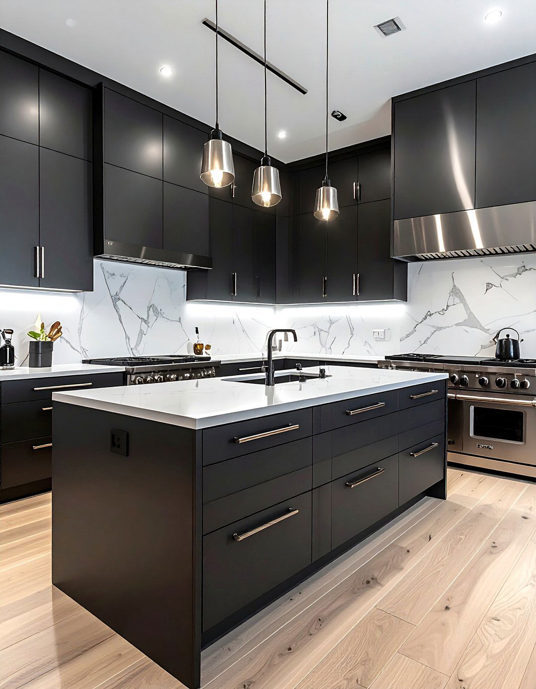 Brushed Nickel Cabinet Pulls - 30 nickel kitchen hardware ideas