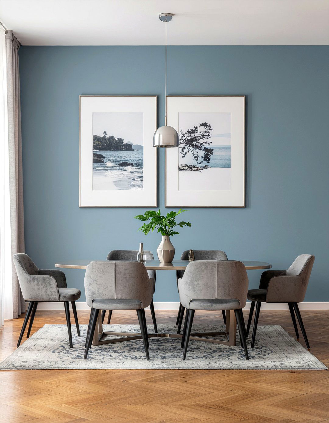 Brushed Nickel Decor - 30 metal dining room ideas