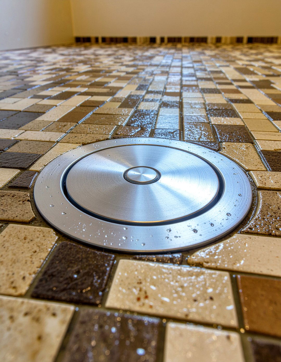 Brushed Nickel Drain Cover - 30 nickel bathroom ideas