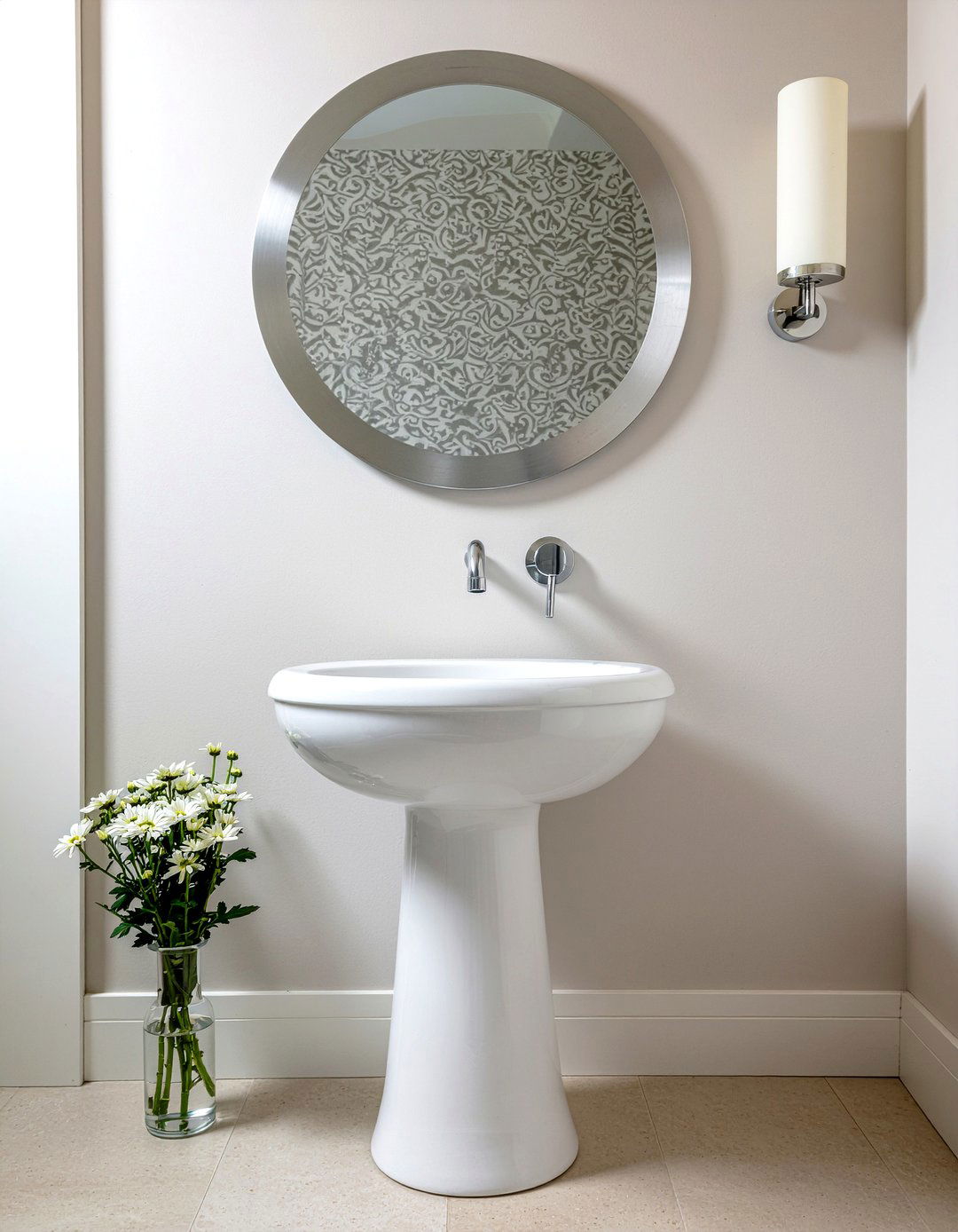 Brushed Nickel Frame Mirror - 30 nickel bathroom ideas