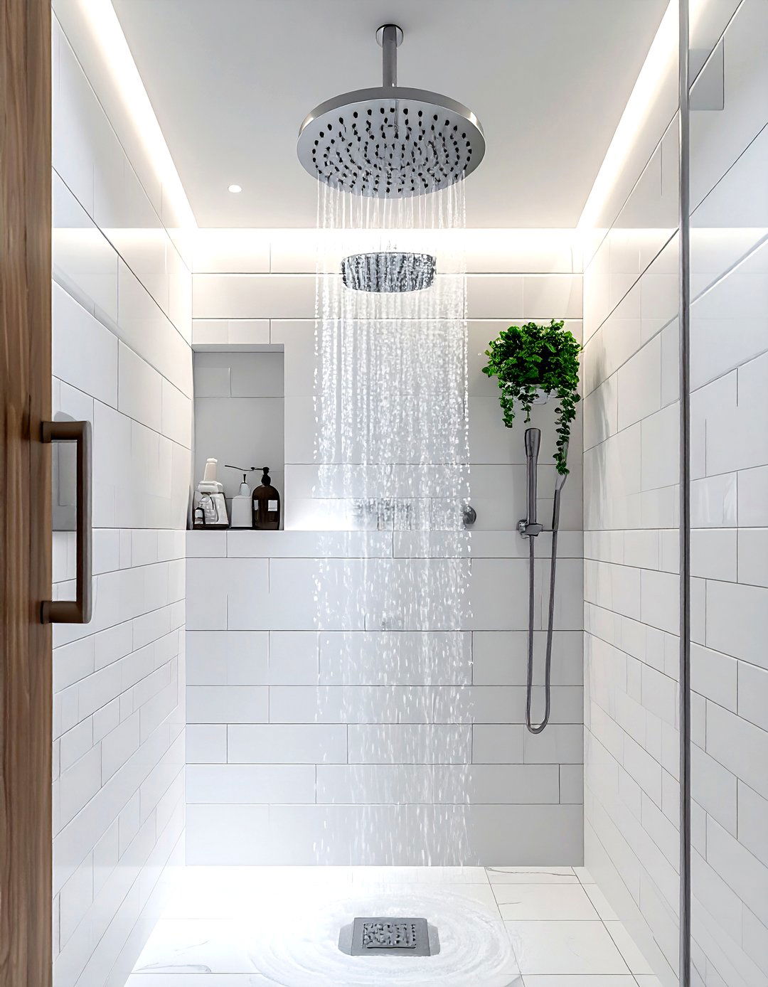 Brushed Nickel Shower Head - 30 metal accent ideas