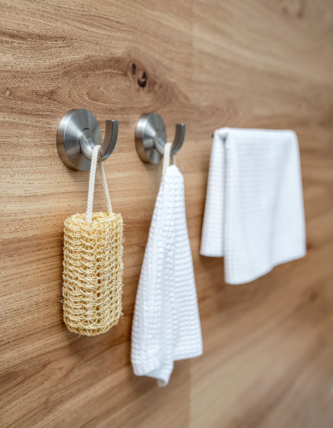 Brushed Nickel Wall Hook - 30 nickel bathroom ideas