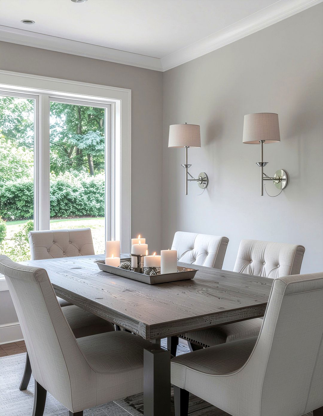 Brushed Nickel Wall Lamp - 30 dining room sconce ideas