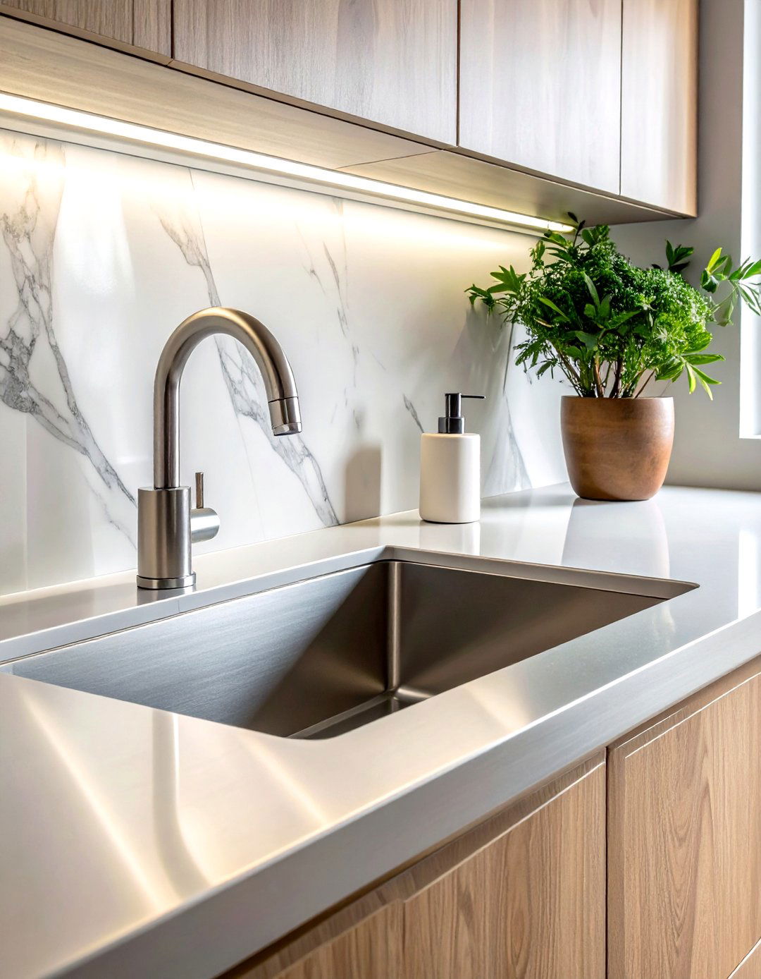 Brushed Stainless Steel Sink - 30 stainless steel sink kitchen ideas