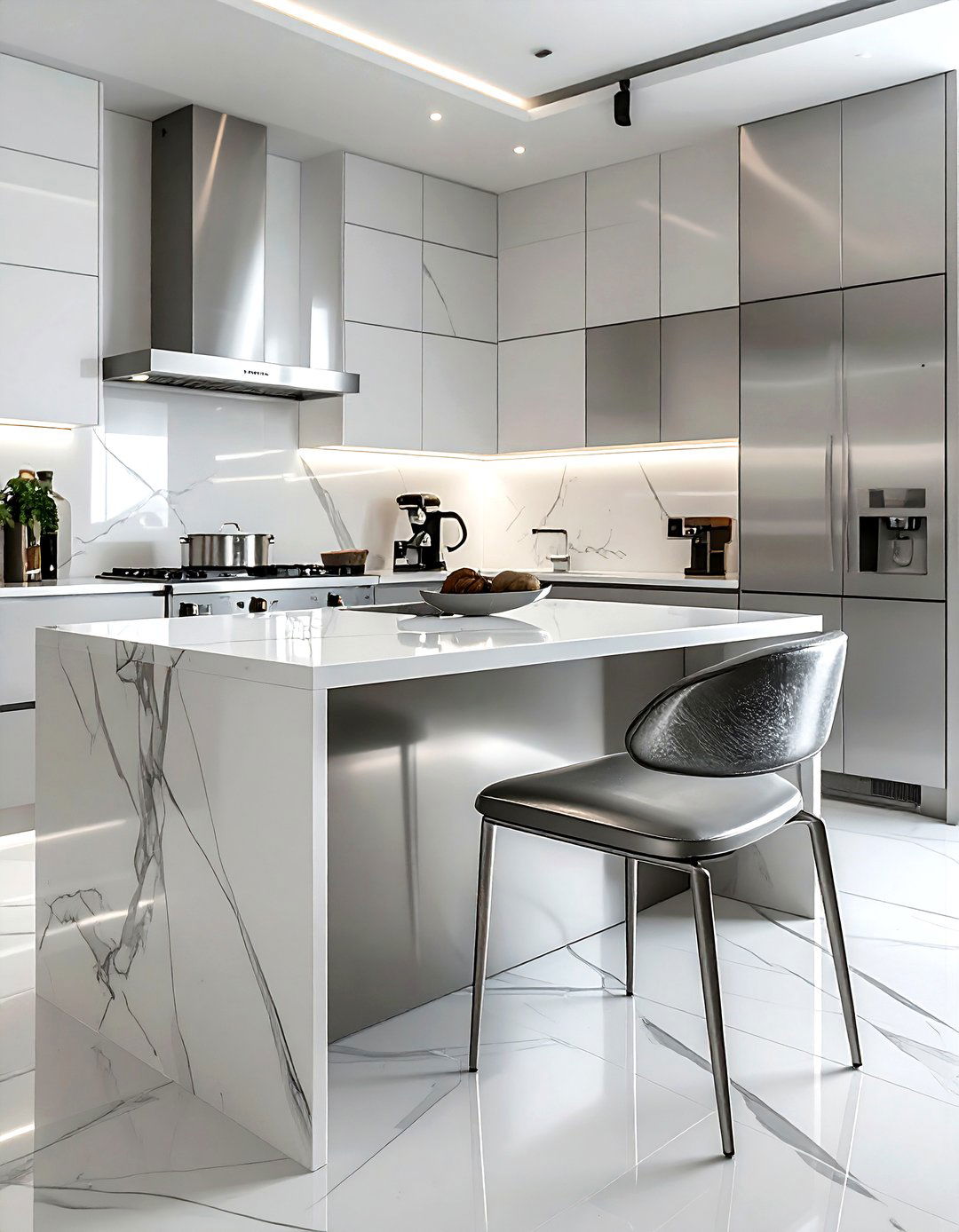 Brushed Steel Dining Chair - 30 metal dining chair ideas