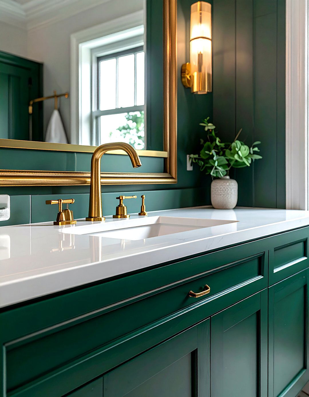 Brushed gold faucet - 30 widespread faucet ideas