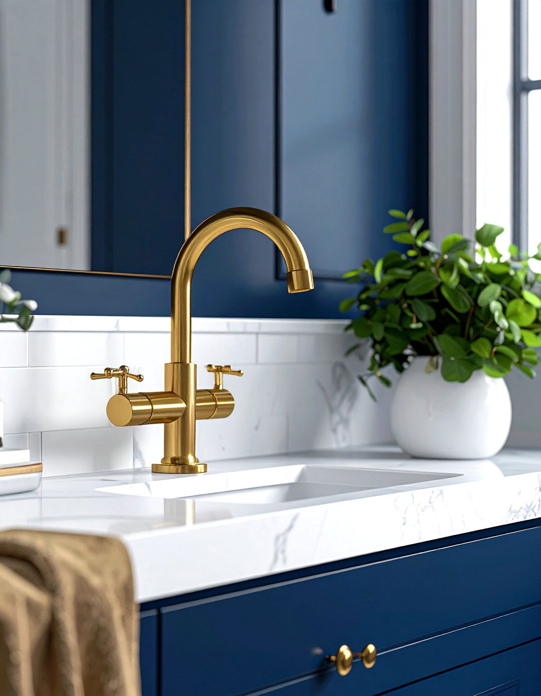 Brushed gold tub faucet - 30 bathtub faucet ideas