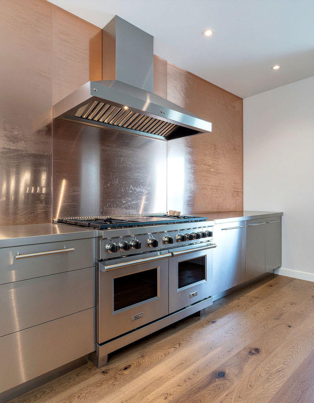 Brushed steel and copper backsplash - 30 mixed metal kitchen ideas