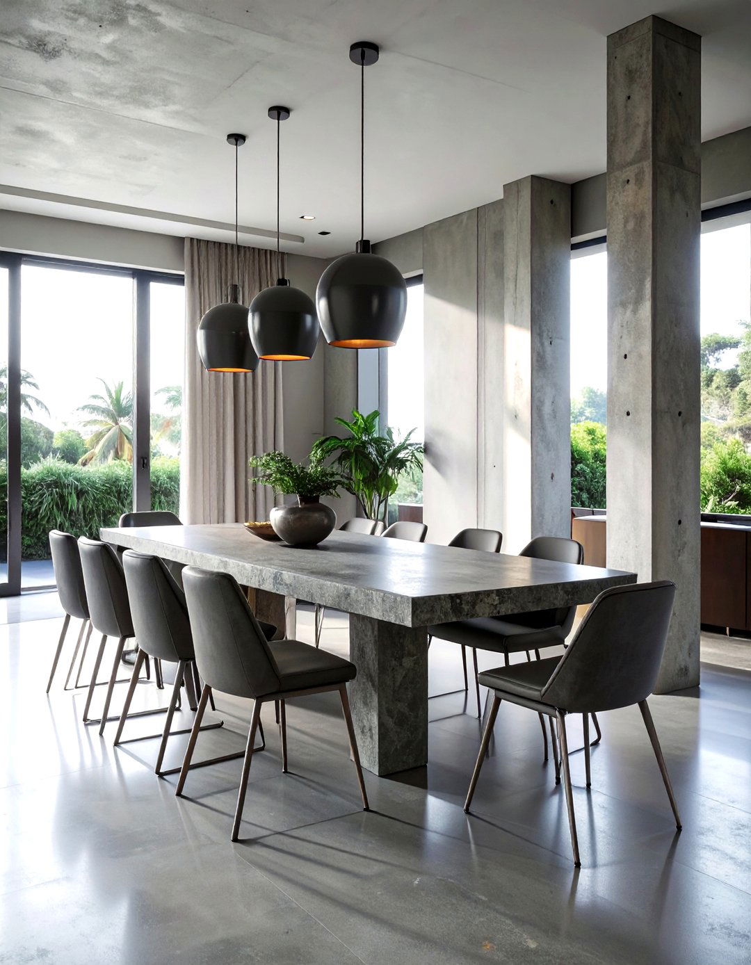 Brutalist Architecture Dining Space - 30 Brazilian dining room ideas