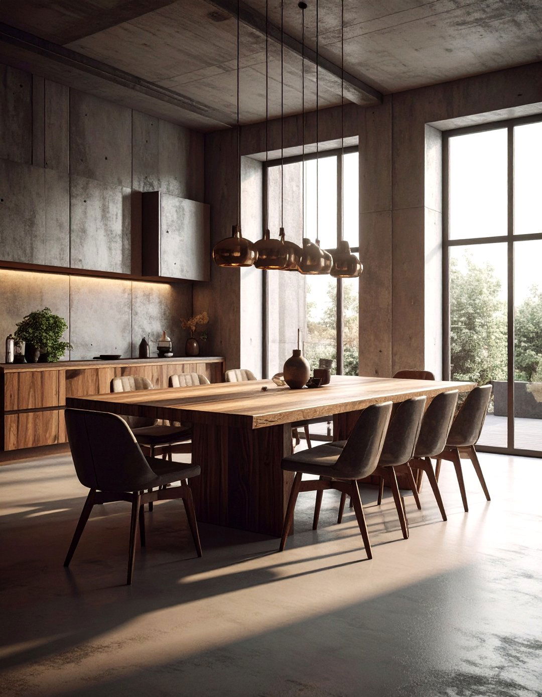 Brutalist Dining Room - 30 dining room dimmer ideas