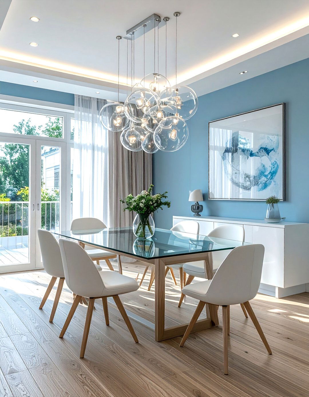 Bubble Glass Ball Pendant - 30 cluster pendant dining room ideas