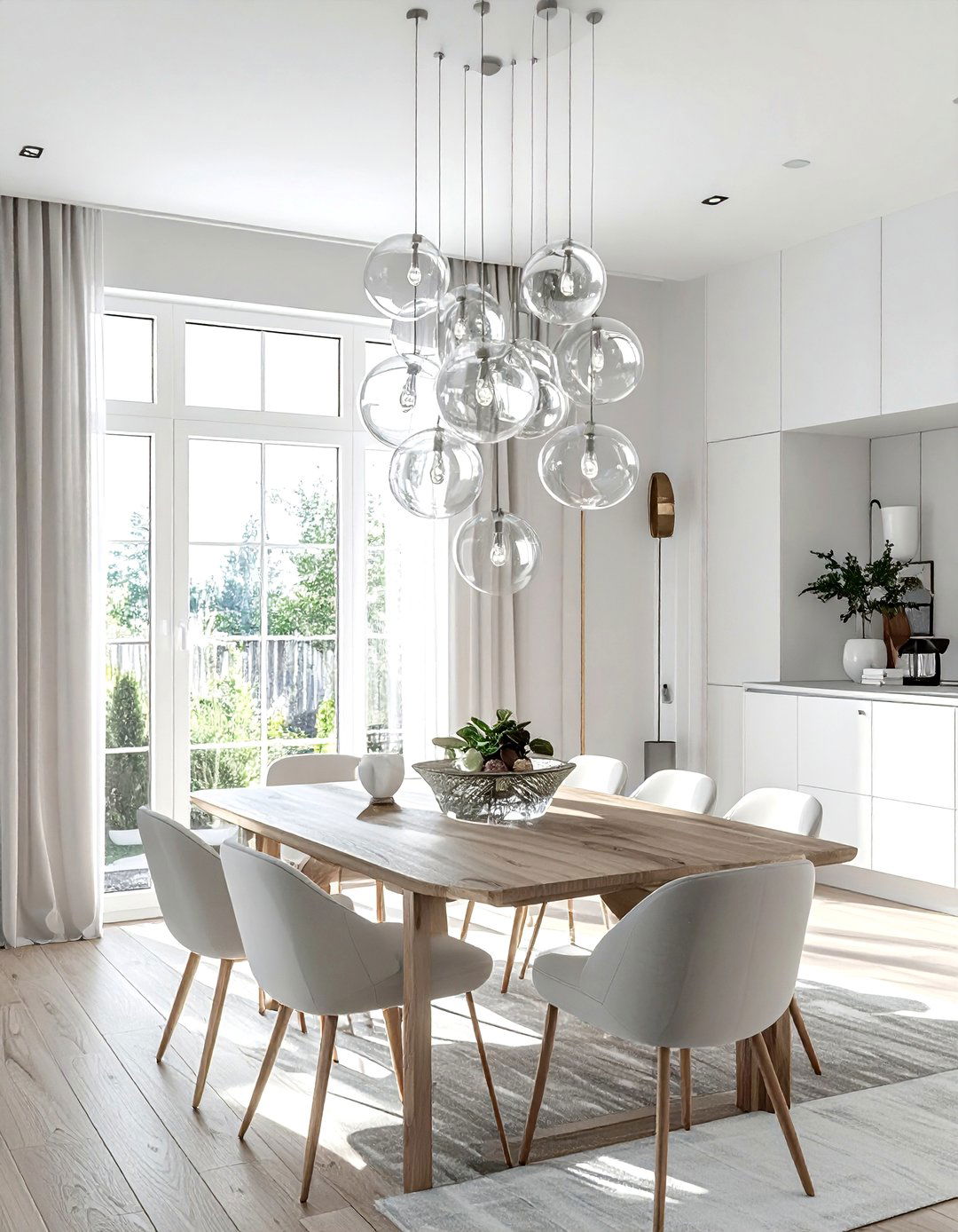 Bubble Glass Chandelier - 30 dining room chandelier ideas
