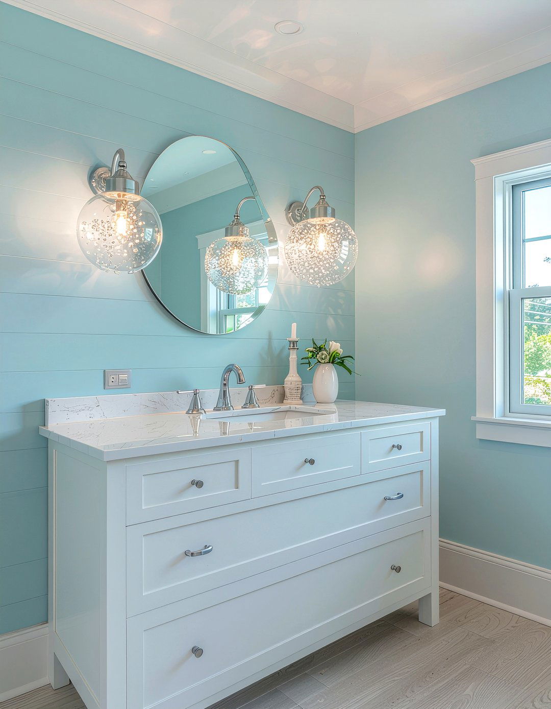 Bubble Glass Light - 30 bathroom lighting ideas