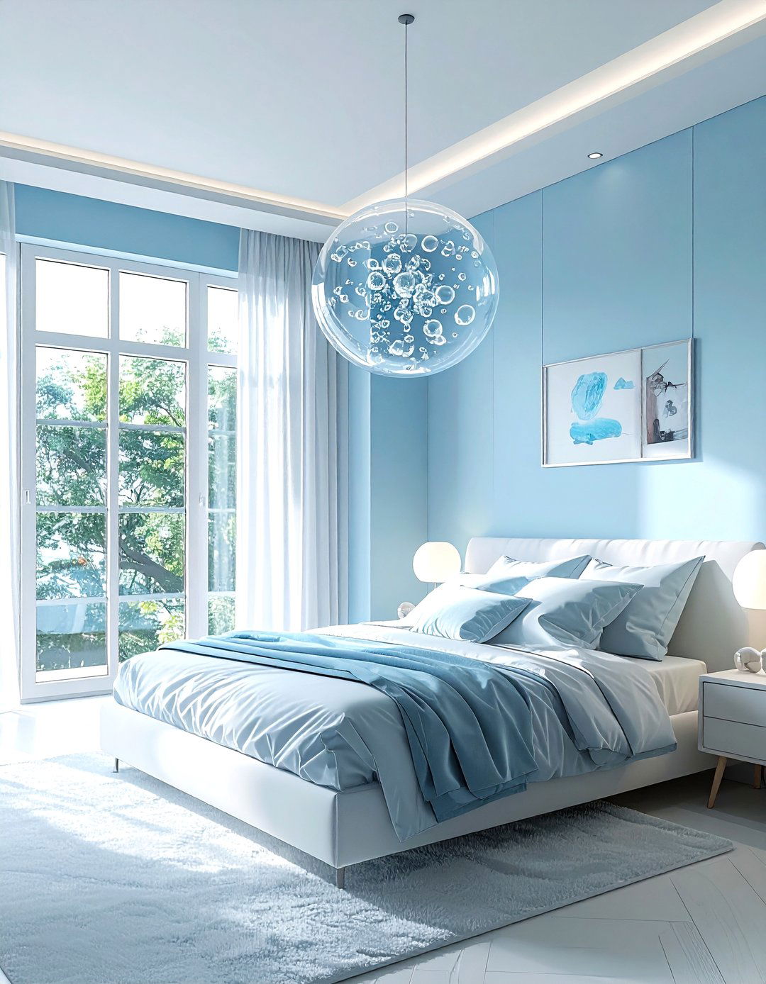 Bubble Glass Light - 30 bedroom pendant lighting ideas