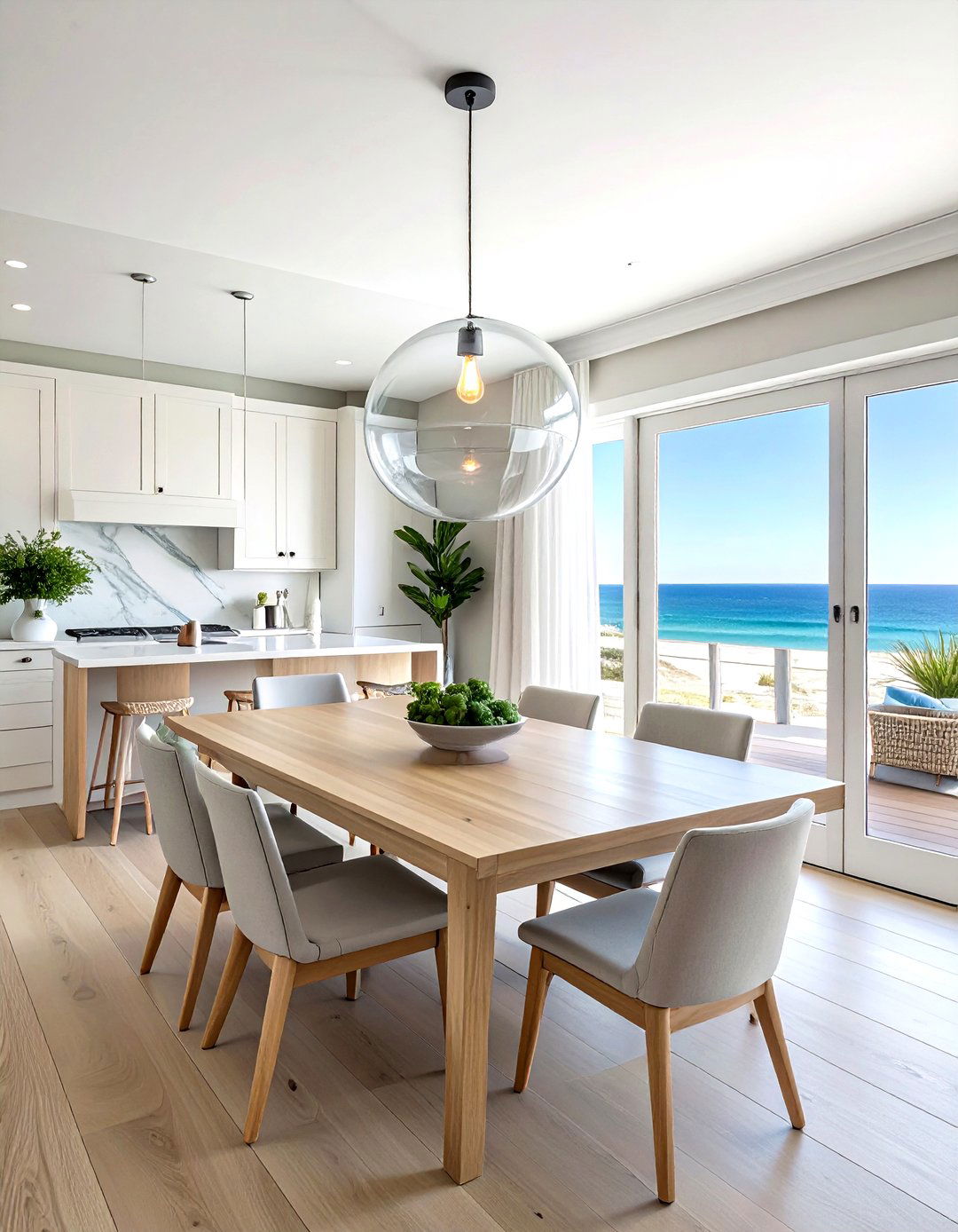 Bubble Glass Light - 30 low hanging pendant dining room ideas