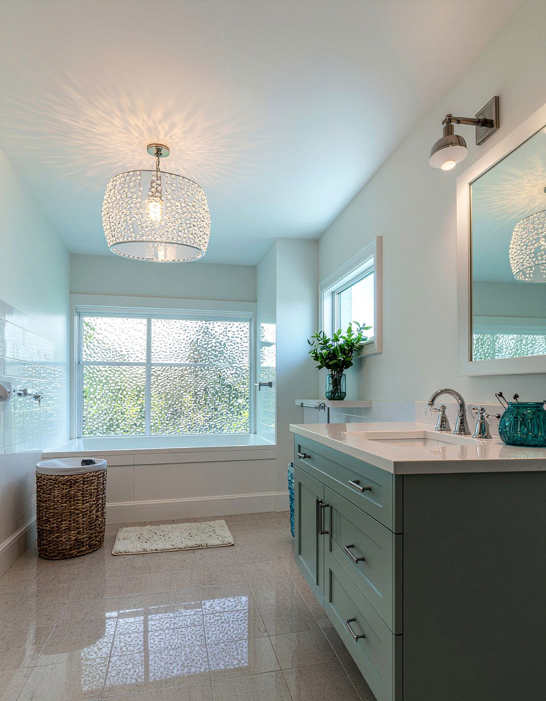 Bubble Glass Light - 30 bathroom ceiling light ideas