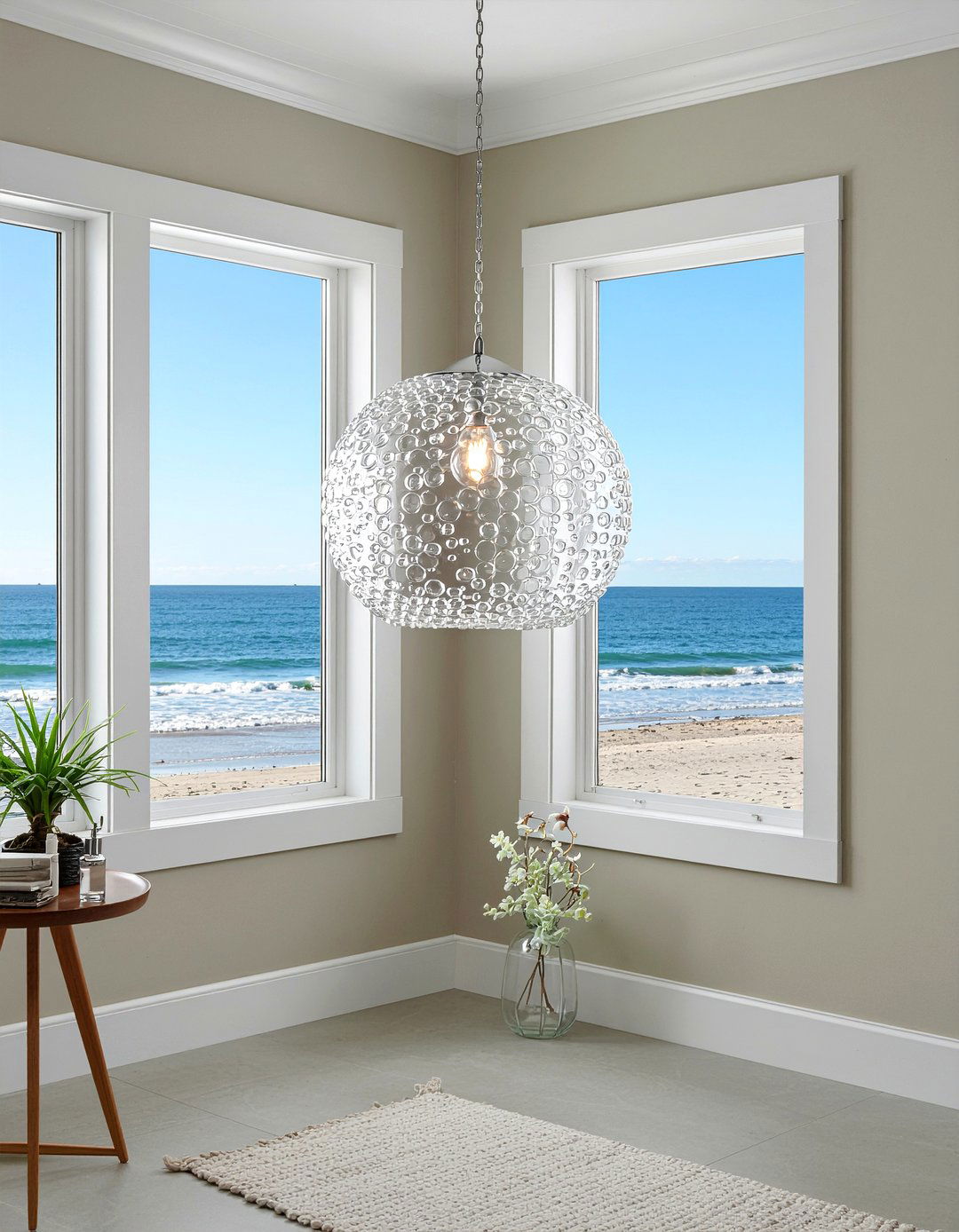 Bubble Glass Pendant - 30 bathroom pendant light ideas