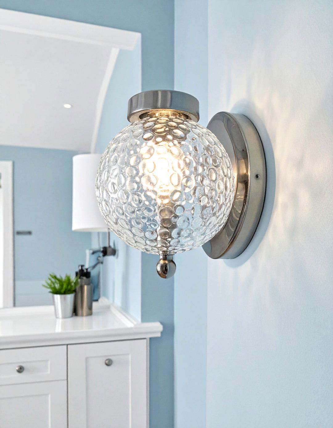 Bubble glass wall sconce - 30 bathroom sconce ideas