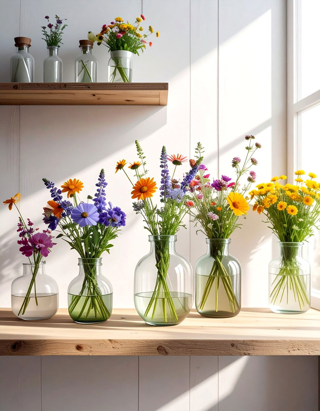 Bud glass vase set - 30 glass vase ideas