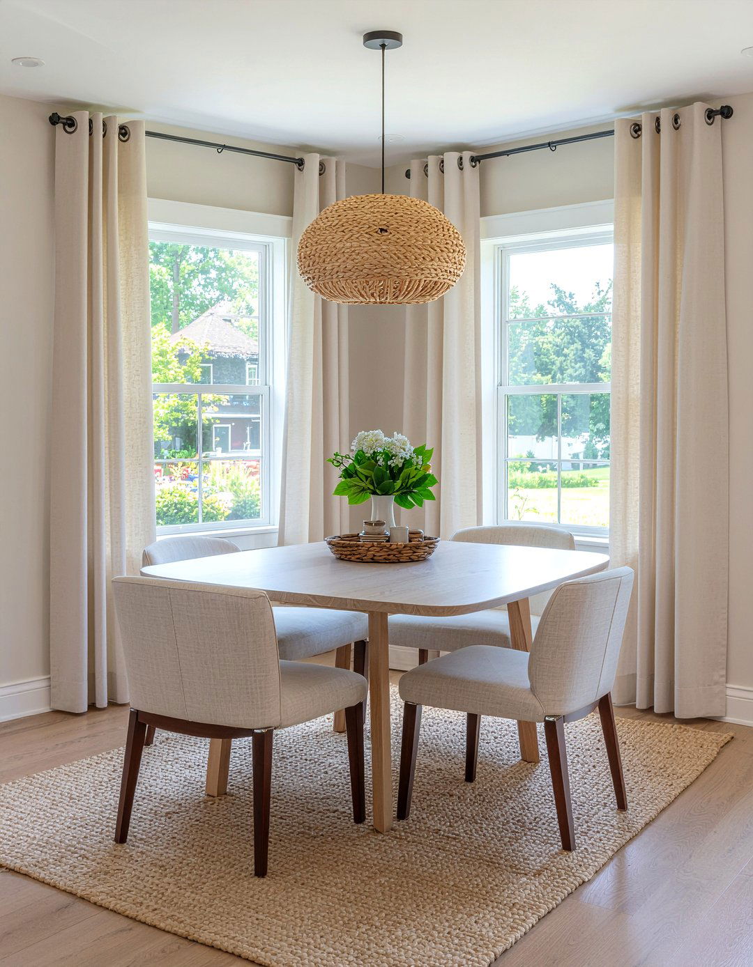 Budget neutral curtains - 30 neutral curtain dining room ideas