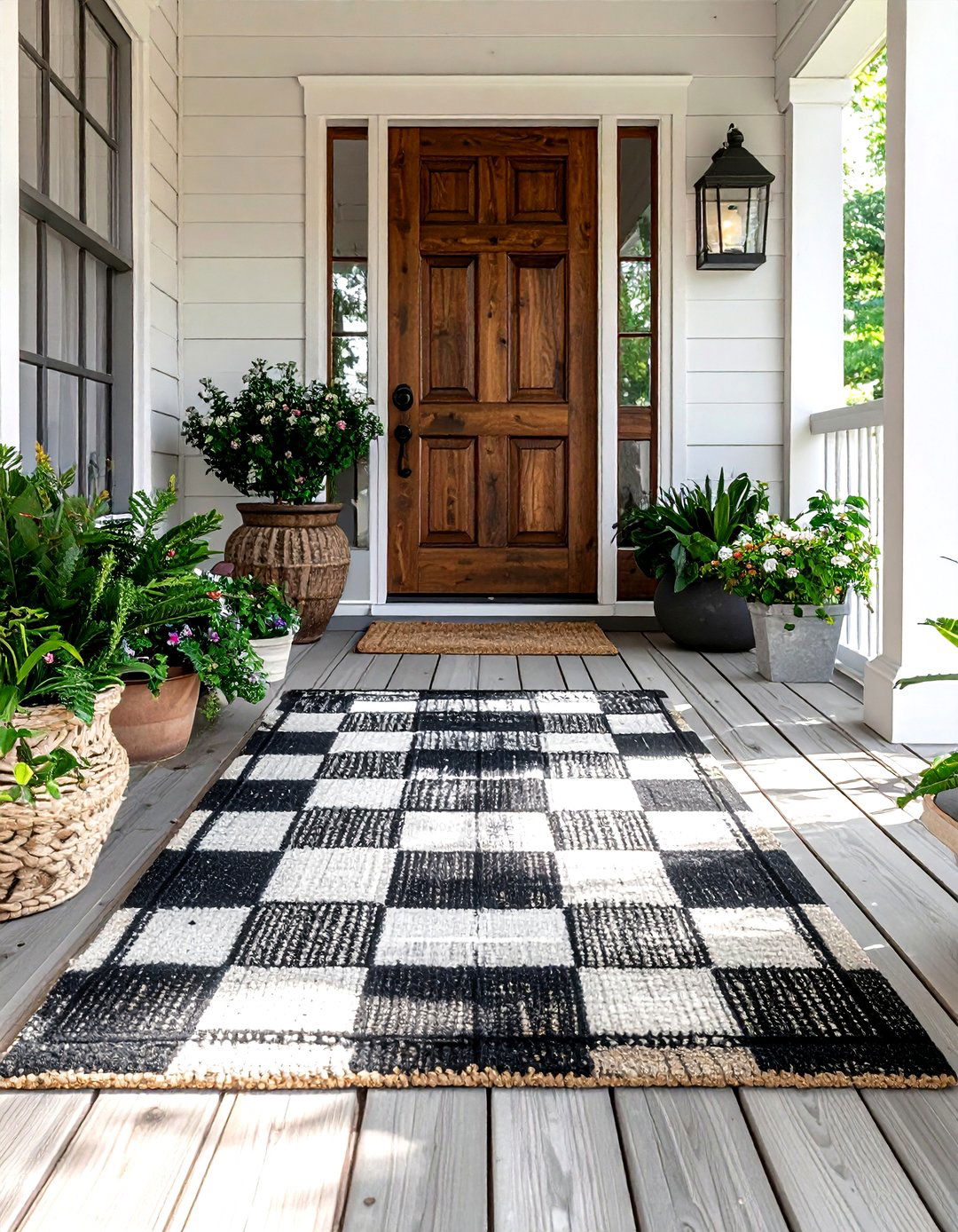 Buffalo Check Porch Rug - 30 check decor ideas