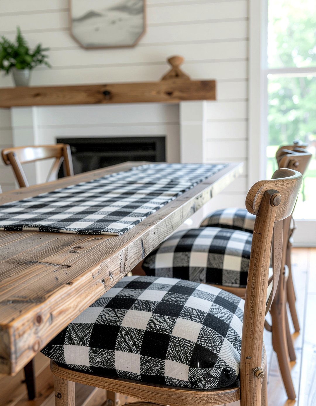 Buffalo check decor - 30 rural dining room ideas