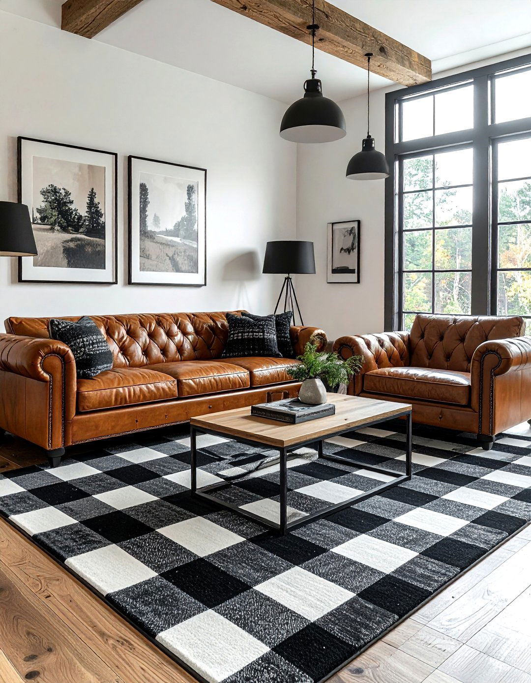 Buffalo plaid living room - 30 plaid decor ideas