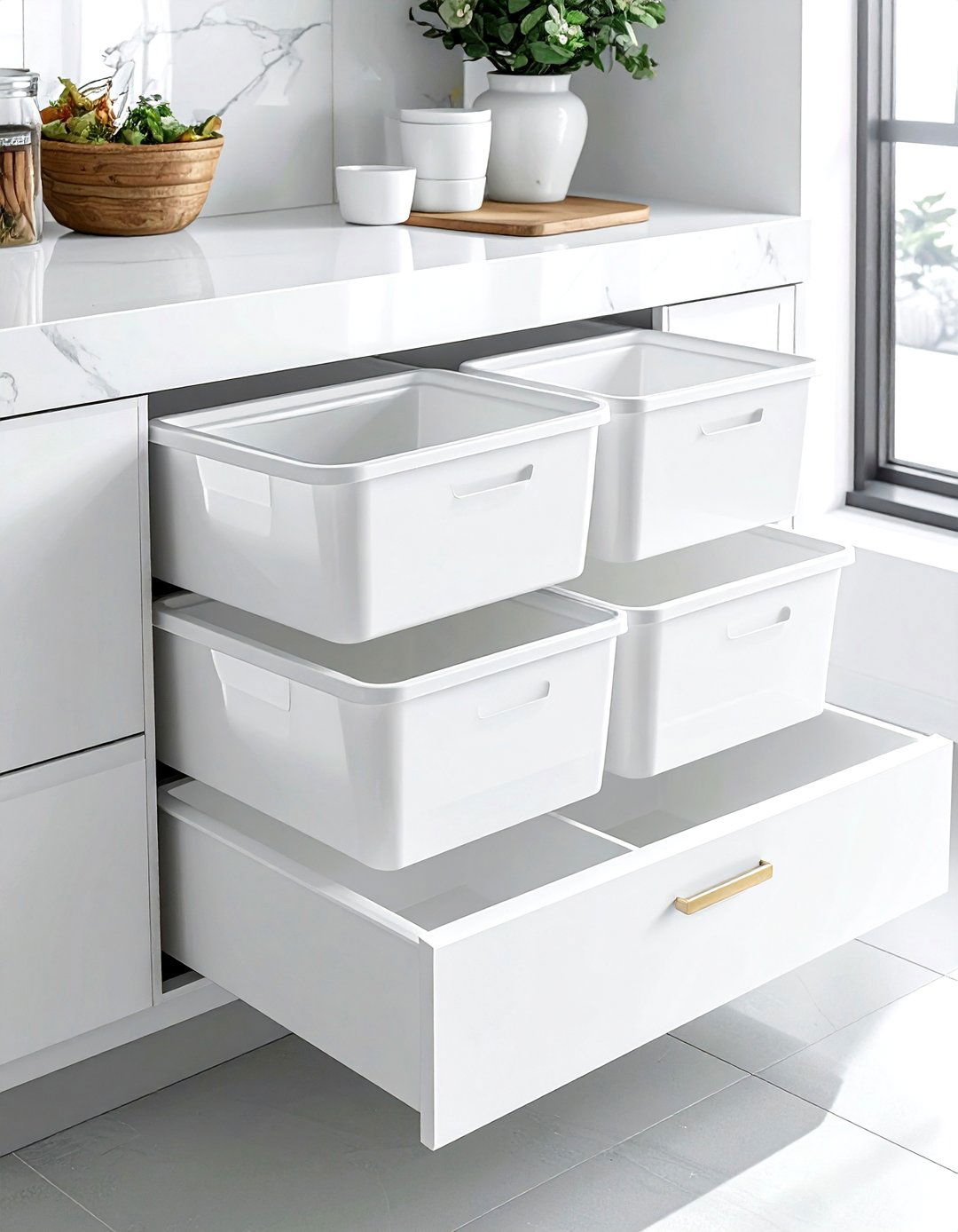 Buffet Organizer Bins - 30 dining room drawer organization ideas
