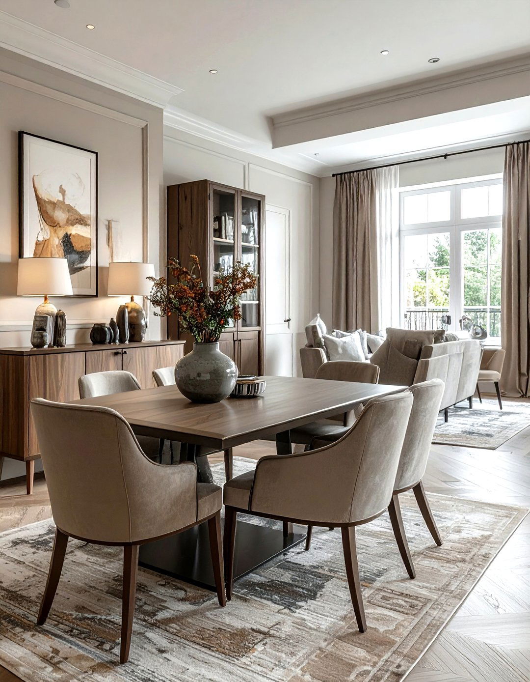 Buffet Table Behind Chairs - 30 dining room furniture placement