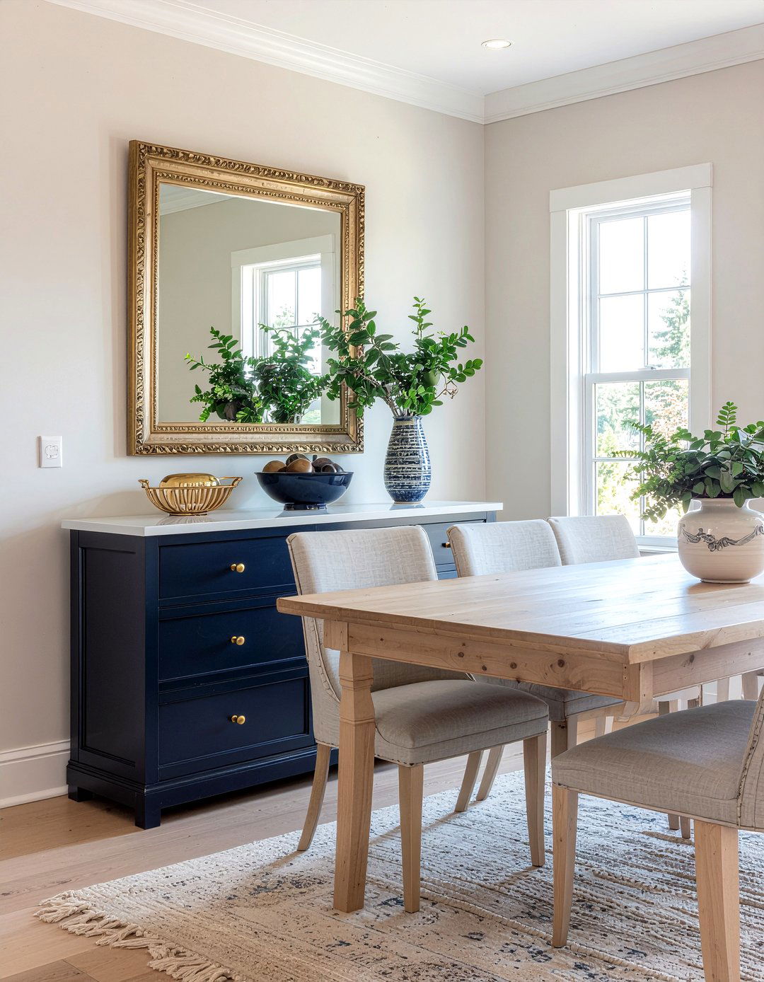 Buffet height relative to dining table - 30 dining room proportion ideas