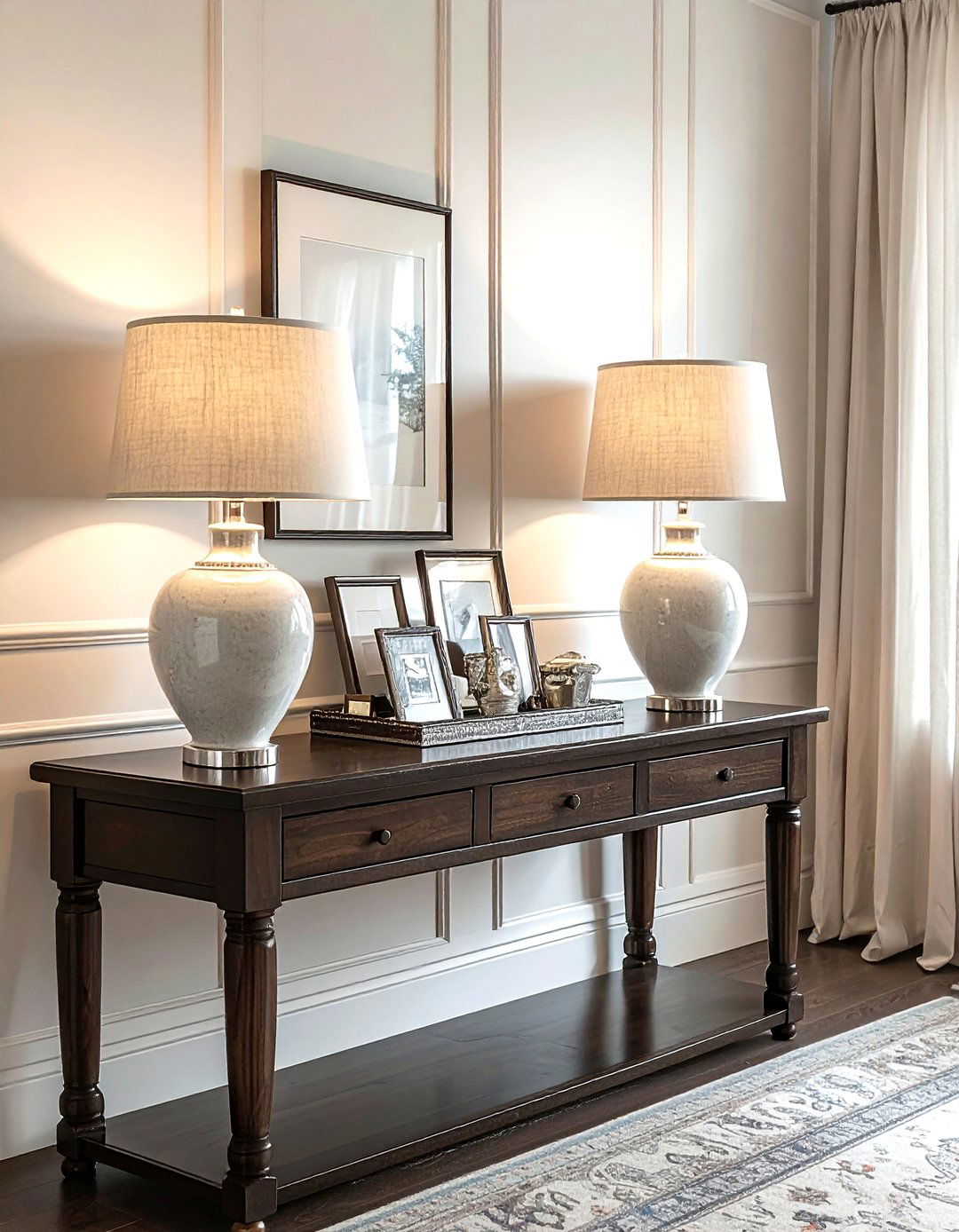 Buffet table lamps - 30 dining room layered lighting ideas