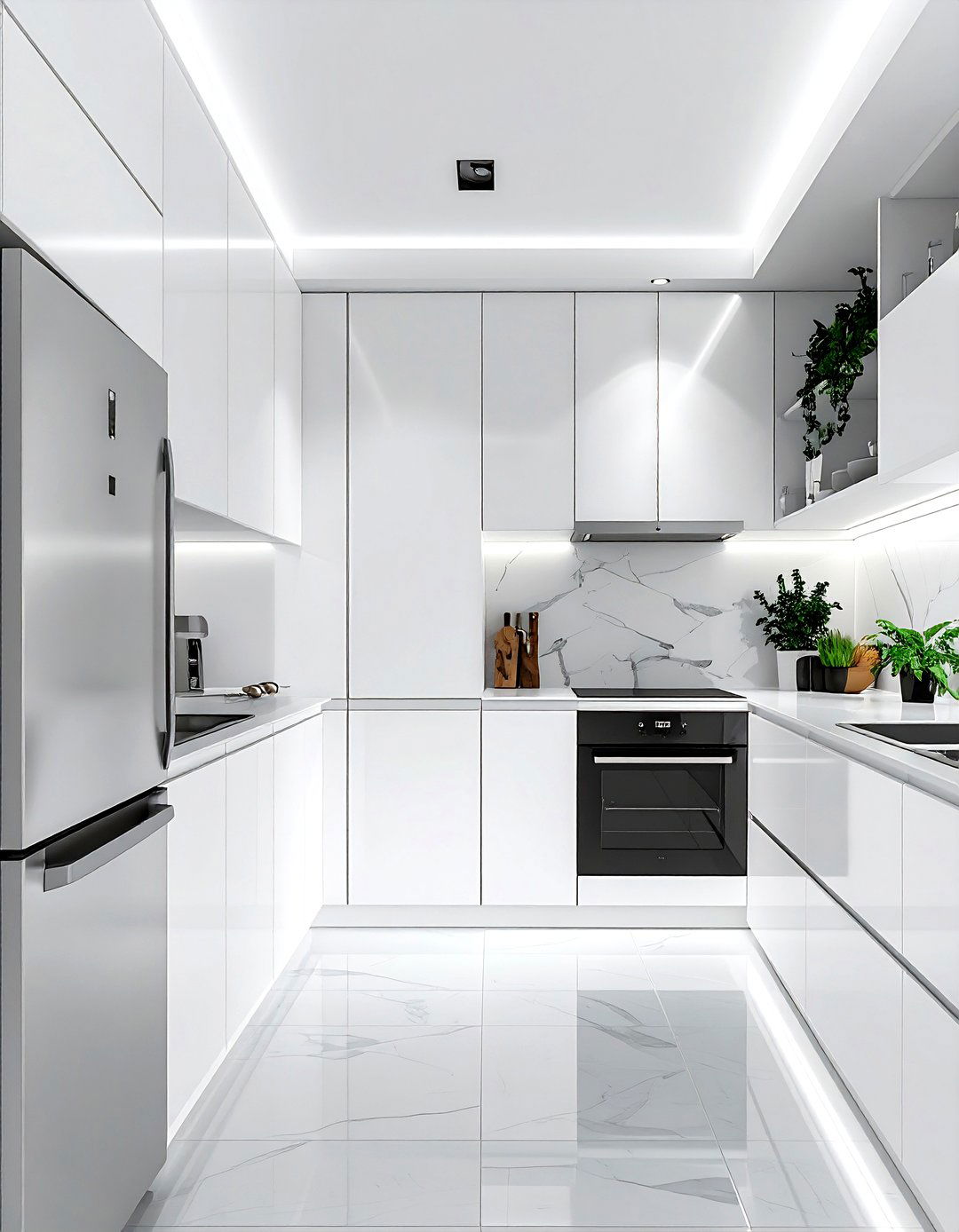 Built In Appliances Narrow Kitchen - 30 narrow kitchen ideas