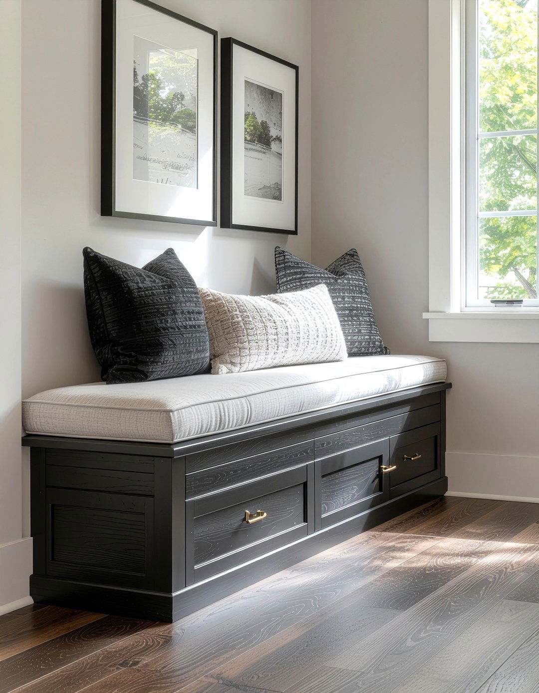 Built In Bench - 30 kitchen drop zone ideas