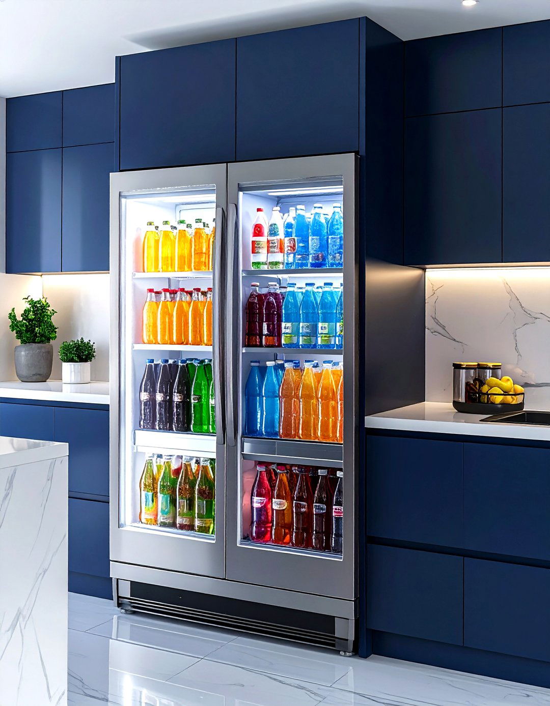 Built In Beverage Center - 30 kitchen home bar ideas