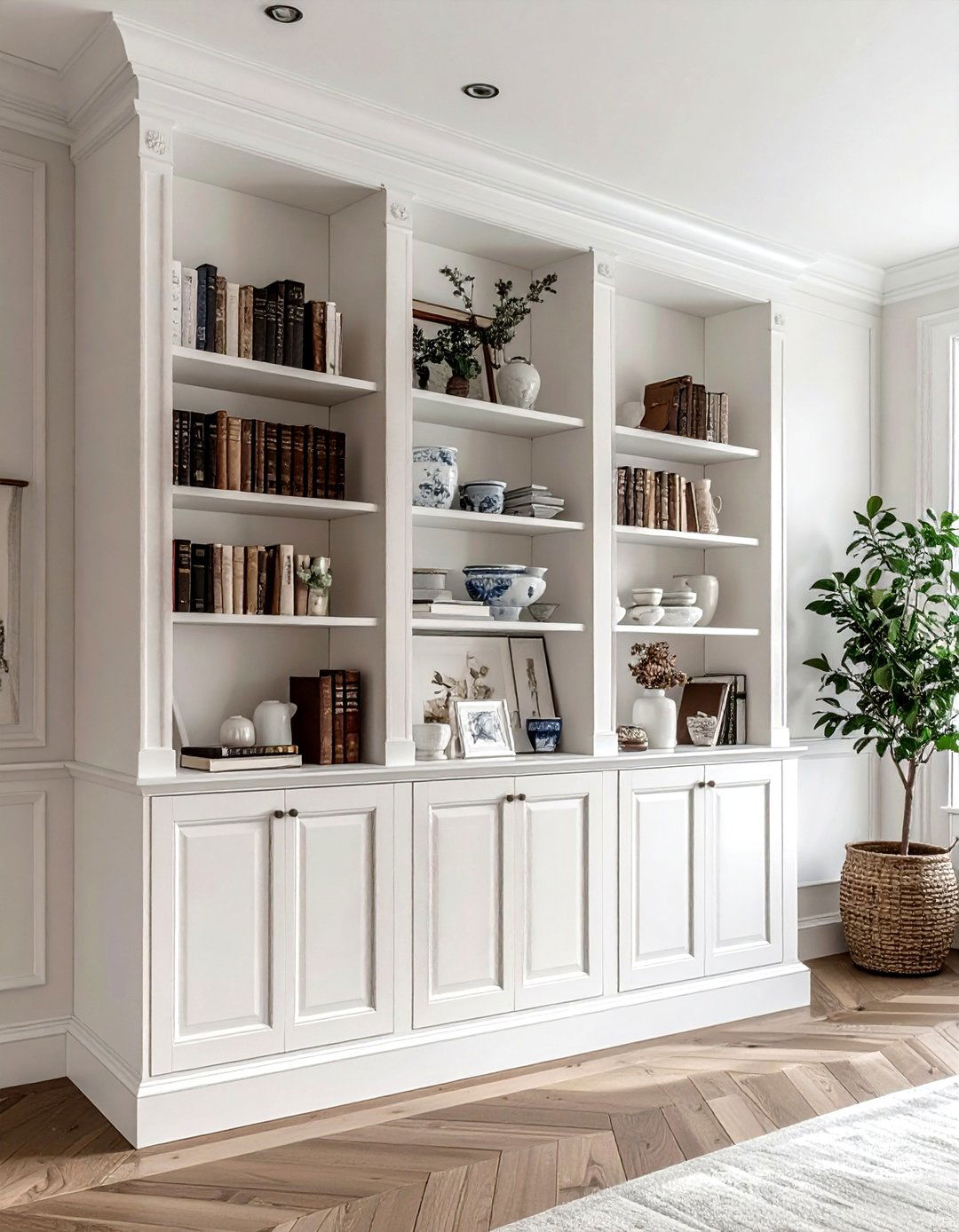 Built In Bookcase - 30 focal point dining room ideas