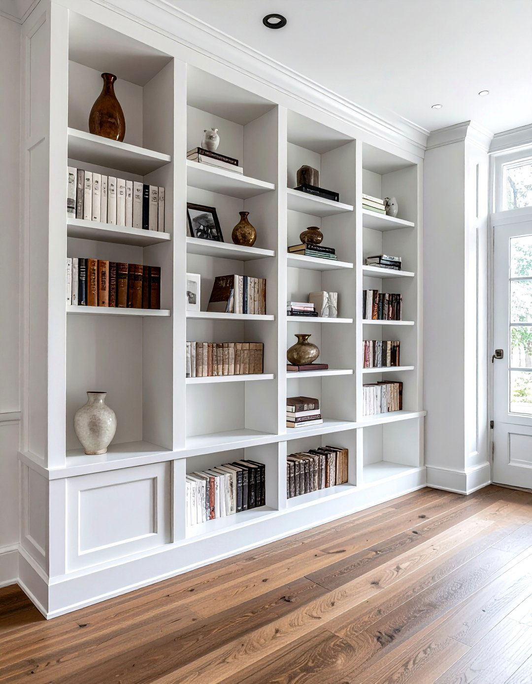 Built In Bookshelf - 30 small space decor ideas