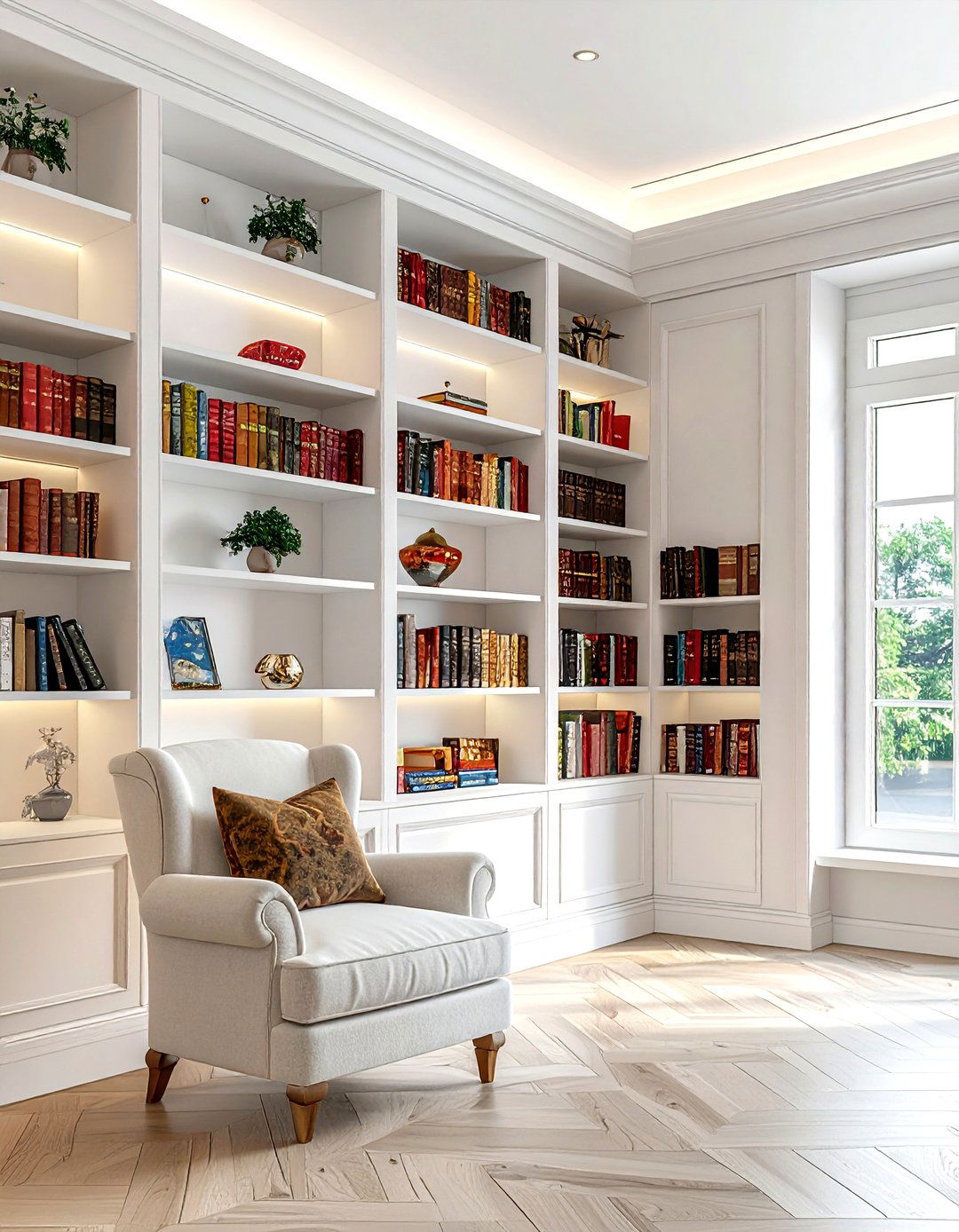 Built In Bookshelf - 30 wall decor ideas