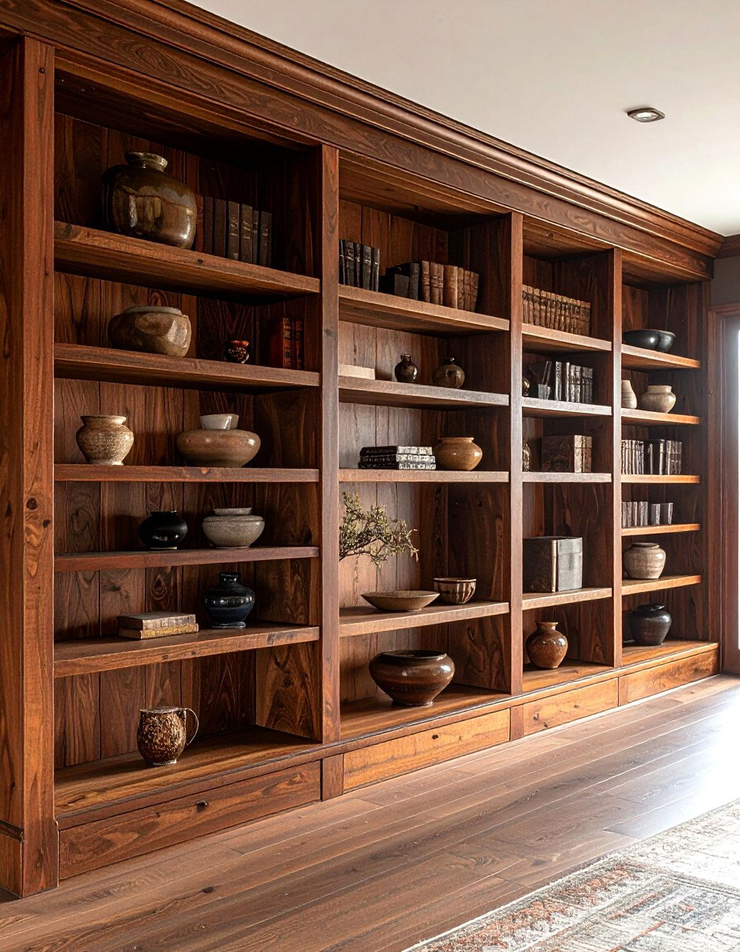 Built In Bookshelf - 30 craftsman home decor ideas