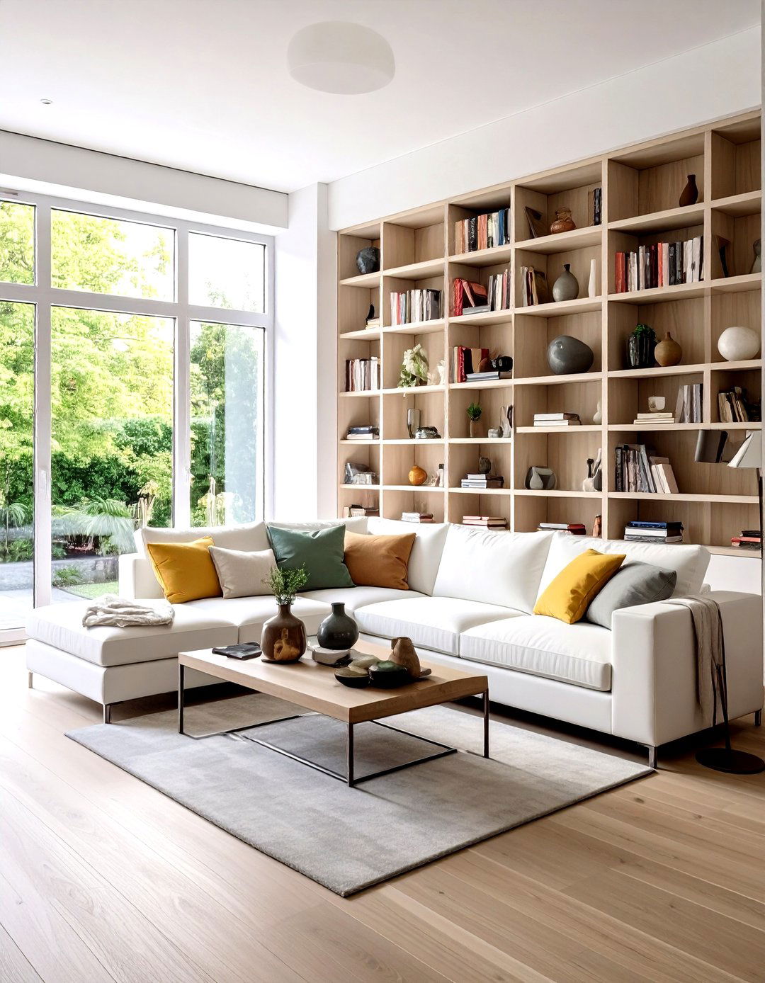 Built In Bookshelves - 30 living room creative storage ideas