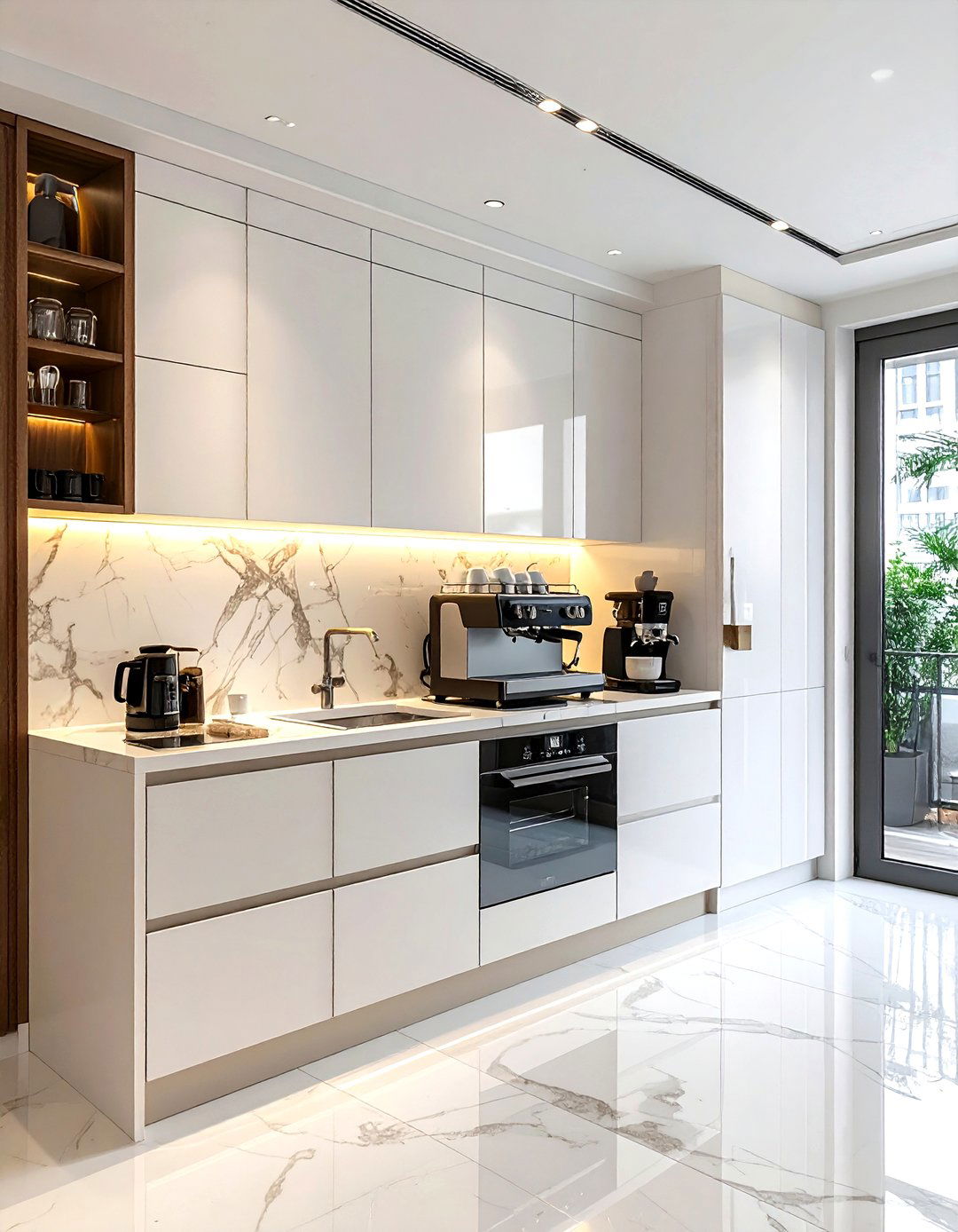 Built In Coffee Station - 30 high-end kitchen ideas