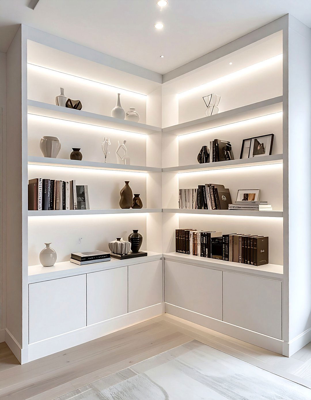 Built In Corner Shelving - 30 bedroom corner storage ideas