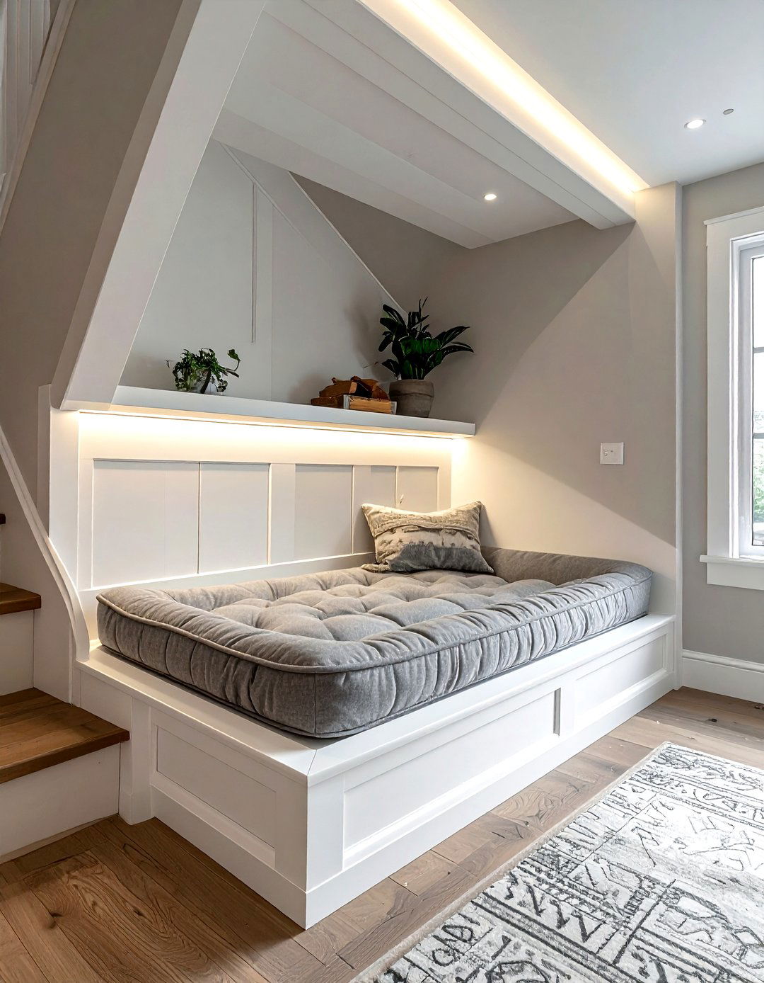 Built In Dog Bed Under Stairs - 30 pet bed living room ideas