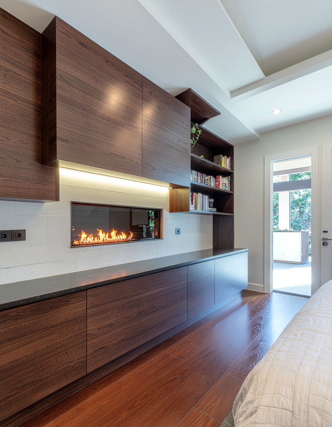 Built In Electric Fireplace Bedroom Shelving - 30 bedroom electric fireplace ideas