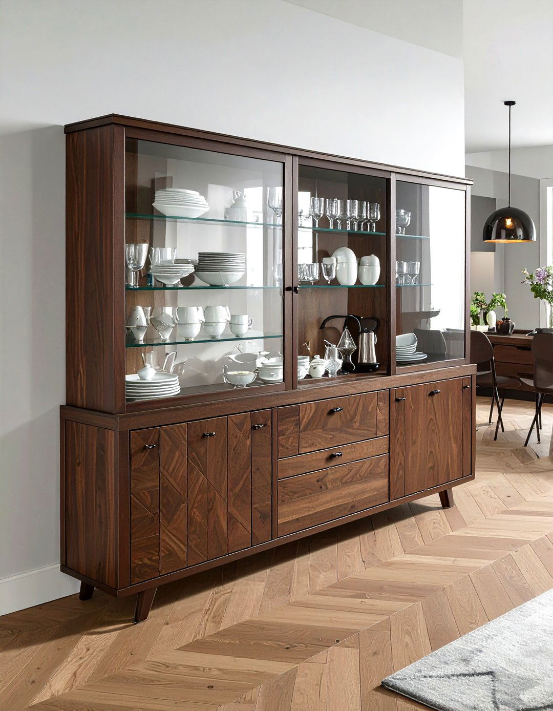 Built In Glass Sideboard - 30 kitchen glass door ideas