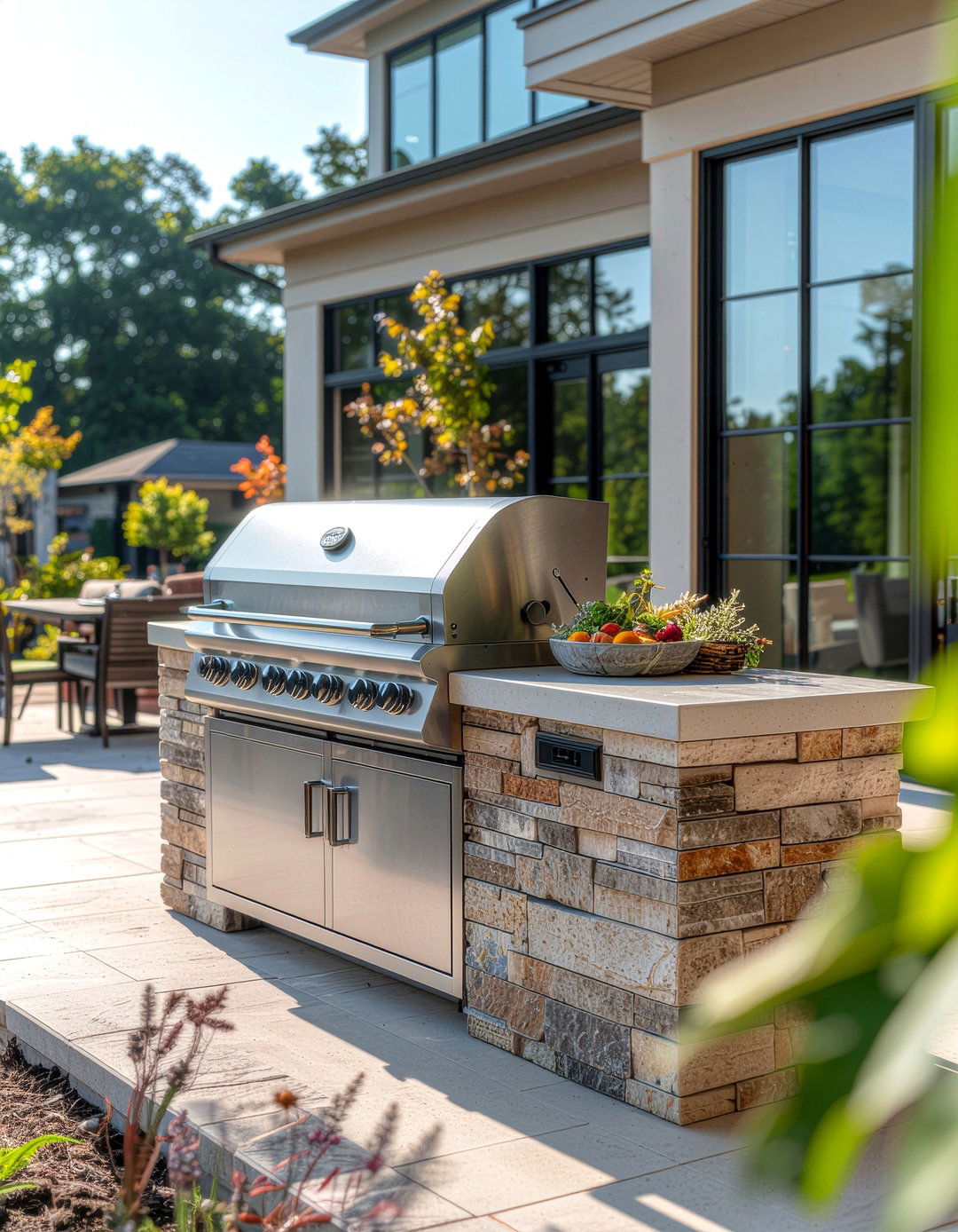 Built In Griddle Station - 30 outdoor kitchen grill ideas