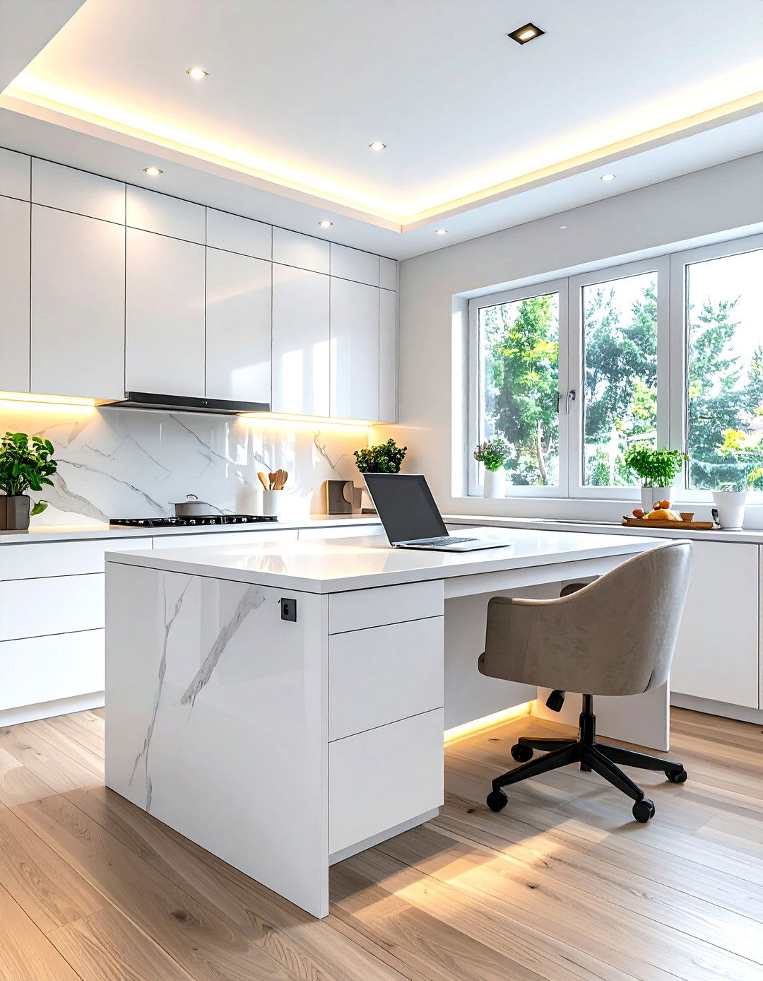 Built In Kitchen Desk - 30 kitchen social hub ideas