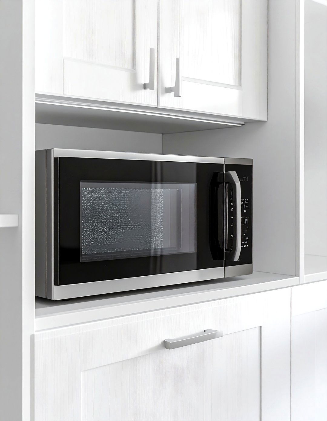 Built In Microwave Shelf - 30 efficient kitchen ideas