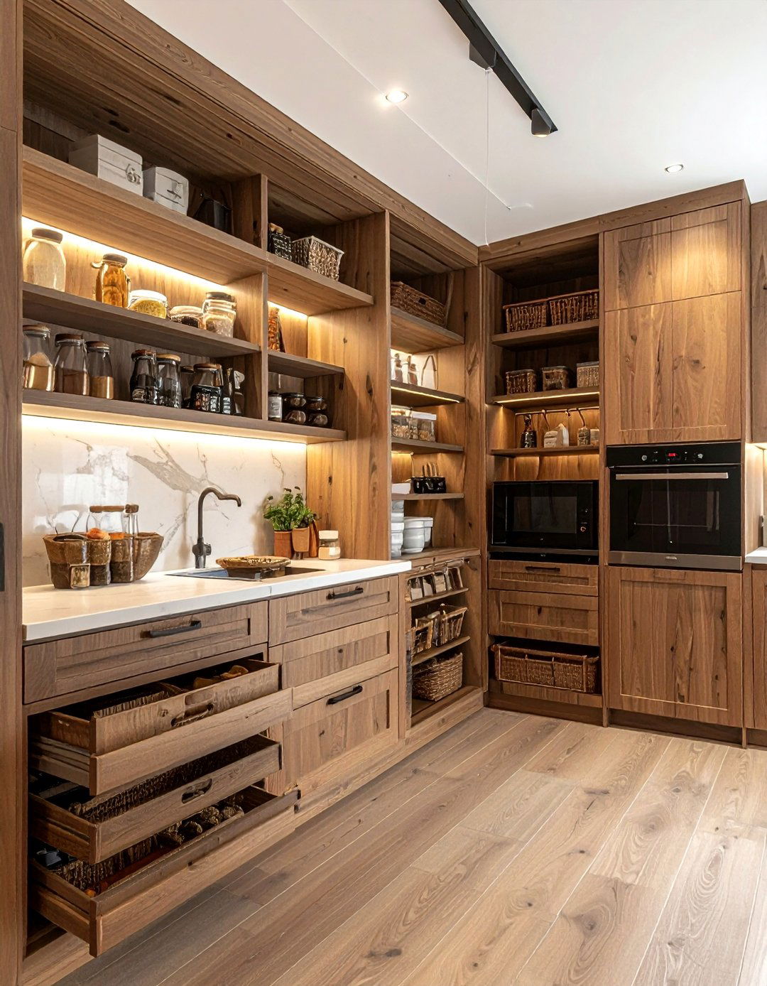 Built In Pantry - 30 brownstone kitchen ideas