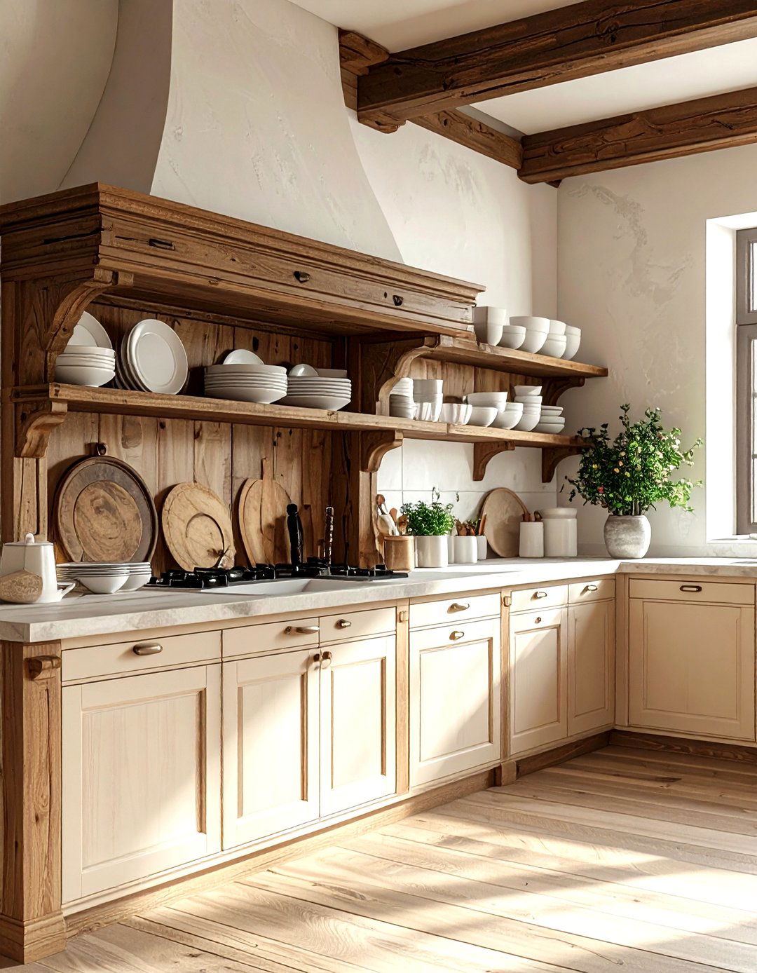 Built In Plate Racks - 30 colonial kitchen ideas